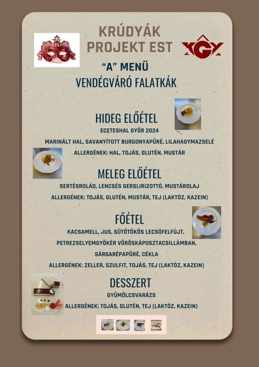 Krúdyák Projekt Est Menü A